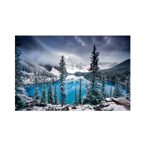 Tablou Canvas - Natura, Lac, Munte, Iarna, Peisaj, 60 x 90 cm