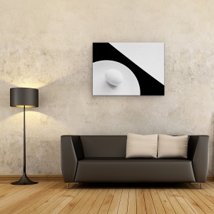 Tablou canvas - Natura Moarta Cu Ou, Contrast, Farfurie, 75 x 100 cm - Img 2