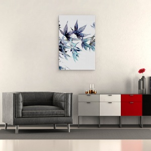 Tablou canvas - Natura, Planta, Artar Albastru, Pictura, 80 x 120 cm - Img 2