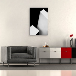 Tablou canvas - Nero Bianco, Alb, Contrast, Blocuri, 60 x 90 cm - Img 2