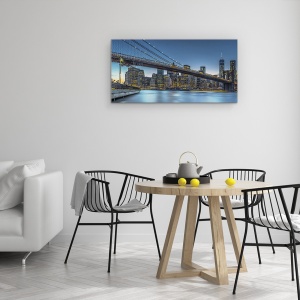 Tablou Canvas - New York - Blue Hour Peste Manhattan, 50 x 100 cm - Img 4