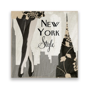 Tablou Canvas - New York, Style, Femeie, Cladiri, 60 x 60 cm