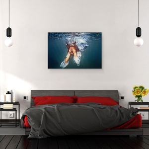 Tablou canvas - Nu Plange, Alice, Sub Apa, Fata, Maini, 60 x 90 cm - Img 3