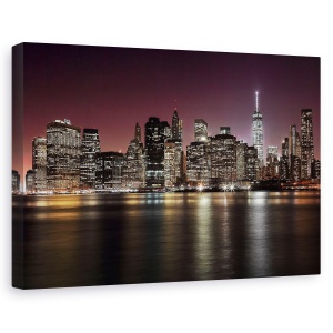 Tablou canvas - Nyc Skyline, Noapte, Cer, Oras, 60 x 90 cm
