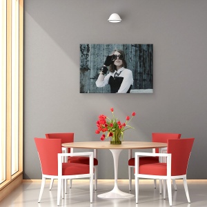 Tablou canvas - Ochelari De Protectie, Portret, Colier, Bratara, 80 x 120 cm - Img 4
