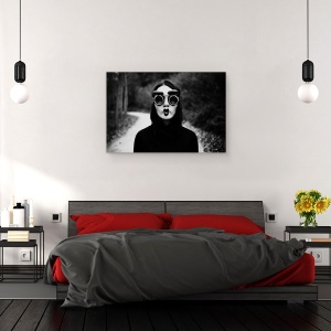 Tablou canvas - Ochelari, Portret, Ochelari, Buze, Gura, Femeie, 40 x 60 cm - Img 3
