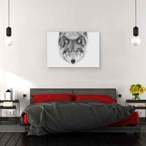 Tablou canvas - Ochii Galbeni - Timber Wolf, Lup, Blana, Pradator, Canada, 80 x 120 cm - Img 3