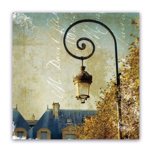 Tablou Canvas - Oras, Paris, Lampadar, Vintage, 60 x 60 cm