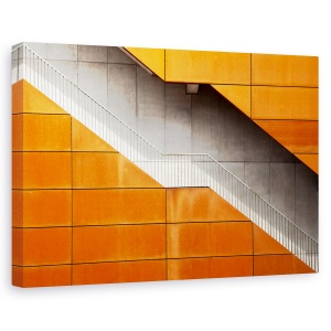 Tablou canvas - Otel, Arhitectura, Abstract, Amsterdam, Portocaliu, Otel, 60 x 90 cm