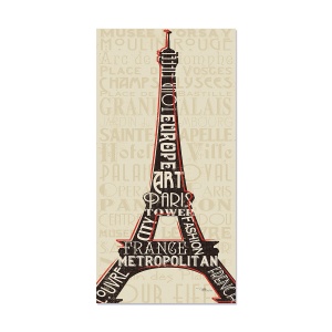 Tablou Canvas - Paris, Franta, Art, Tower, Metropolitan, Turnul Eiffel, 40 x 100 cm