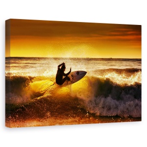 Tablou canvas - Partea Din Fata, Surfer, Actiune, Persoana, Val, 60 x 90 cm