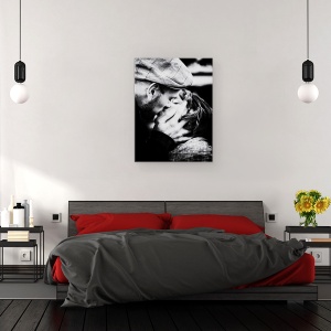 Tablou canvas - Pasiune, Bacio, Sarut, Om, Femeie, 60 x 80 cm - Img 3