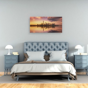 Tablou canvas - Pastel, New York, Pastel, Culori Pastelate, Cer, 50 x 100 cm - Img 3