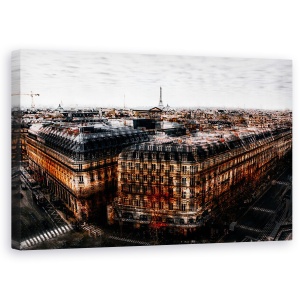 Tablou canvas - Pe Acoperisurile Parisului, Oras, Abstract, Strada, Umbra, 50 x 80 cm