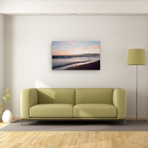 Tablou canvas - Peisaj, Natura, Mare, Nisip, Valuri, Apus De Soare, Cer, 50 x 80 cm - Img 2