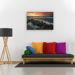 Tablou canvas - Peroulades..., Peisaj, Grecia, Corfu, Apus De Soare, 60 x 90 cm - Img 2