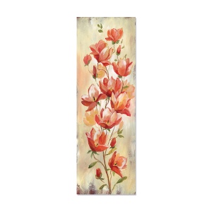 Tablou Canvas - Pictura, Flori, Floare, Rosu, Primavara, 30 x 90 cm