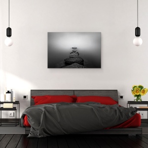 Tablou canvas - Pietrele, Elvetia, Ceata, Pietre, Usor, Lacul Leman, 60 x 90 cm - Img 3