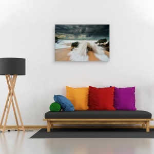 Tablou canvas - Pigtail, Plaja, Mare, Peisaj Marin, Val, Strop, 60 x 90 cm - Img 2