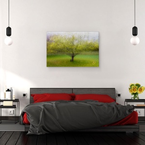 Tablou canvas - Pisica De Langa Copac, Copac, Frunza, Frunze, Impresionista, Artistic, 60 x 90 cm - Img 3