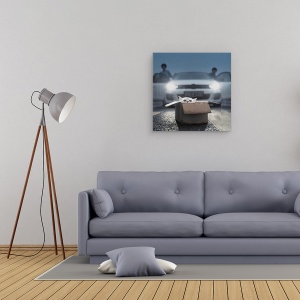 Tablou canvas - Pisica, Distractie, Amuzant, Cutie, 60 x 60 cm - Img 2