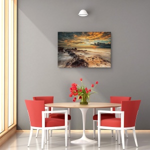Tablou canvas - Plaja Angry, Peisaj, Coasta, Mare, Apus De Soare, 80 x 120 cm - Img 4