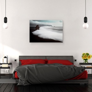 Tablou canvas - Plaja Neagra, Peisaj Marin, Surf, Nisip Negru, 60 x 90 cm - Img 3