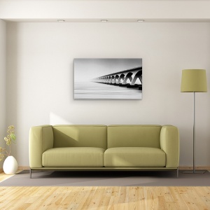 Tablou canvas - Podul Fara Sfarsit, Arhitectura, Apa, Valuri, 50 x 80 cm - Img 2