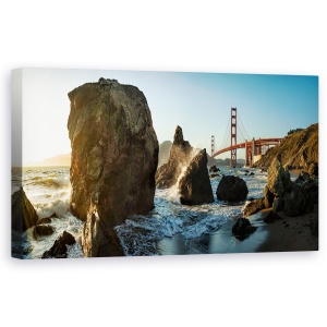Tablou canvas - Podul Golden Gate, Peisaj Marin, Reper, Faimos, San Francisco, 50 x 100 cm