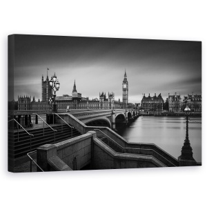 Tablou canvas - Podul Westminster, Arhitectura, Modern, Oras, Cladire, Perspectiva, 50 x 80 cm