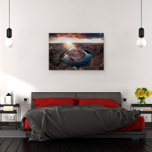 Tablou canvas - Potcoava, Indoit, Arizona, Pagina, Canion, 60 x 90 cm - Img 3
