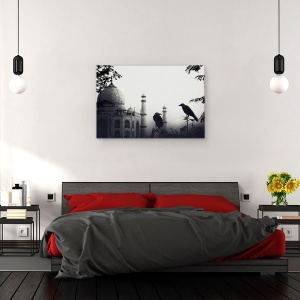 Tablou canvas - Poveste Despre Doi Indragostiti, India, Agra, Calatorie, Monument, Pasare, 60 x 90 cm - Img 3