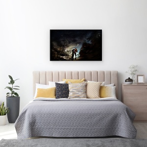 Tablou canvas - Primul Sarut, Imbratisare, Dragoste, Romantism, 50 x 80 cm - Img 3