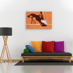 Tablou canvas - Primul Servit, Tenis, Umbra, Paris, Argila, Portocaliu, 40 x 60 cm - Img 2
