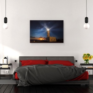 Tablou canvas - Rasaritul Lunii Si Farul, Australia, Sydney, Far, Peisaj, Arhitectura, 60 x 90 cm - Img 3