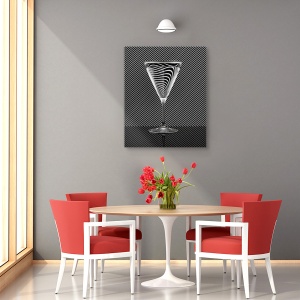 Tablou canvas - Reflectie, Reflectie, Difractie, Sticla, Natura Moarta, Bea, 60 x 75 cm - Img 4
