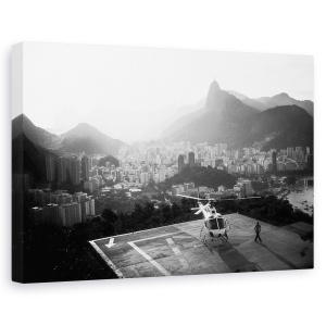 Tablou canvas - Rio, Elicopter, Heliport, Aterizat, Persoana, Figura, 60 x 90 cm