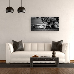 Tablou canvas - Rugby, Minge, Grup, Mana, Valencia, 50 x 100 cm - Img 2