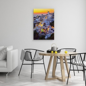 Tablou canvas - Santorini, Grecia, Aeriana, Insula, Moara De Vant, 40 x 60 cm - Img 4