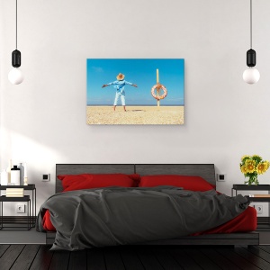 Tablou canvas - Sarbatori, Plaja, Sarbatori, Vacanta, Palarie, 40 x 60 cm - Img 3