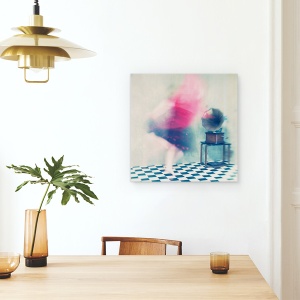 Tablou canvas - Sarituri, Femeie, Miscare, Dame, Carouri, 60 x 60 cm - Img 4