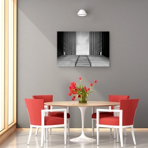 Tablou canvas - Scara Catre Nimic, Arhitectura, Gol, Perete, Fatada, Scari, 40 x 60 cm - Img 4