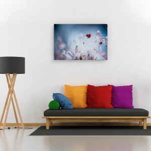 Tablou canvas - Scufundari in adanc, Flori, Albastru, Gradina, Echilibru, 60 x 90 cm - Img 2