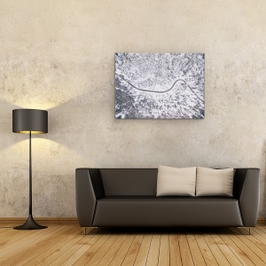 Tablou canvas - Se Apropie Iarna, Aeriana, Drona, Peisaj, Padure, 60 x 80 cm - Img 2
