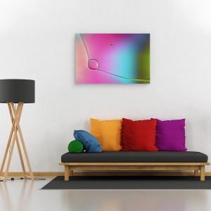 Tablou canvas - Se Indreapta, Apa, Bule, Ulei, Picaturi, 60 x 90 cm - Img 2