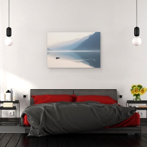 Tablou canvas - Seara Statica, Stare De Spirit, Barca, Pasare, Inca, Veitastrond, 40 x 60 cm - Img 3