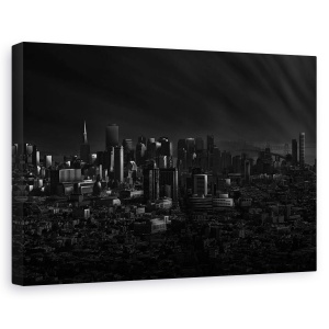 Tablou canvas - Sf Space V, Arhitectura, Alb-Negru, California, Cladiri, San Francisco, 60 x 90 cm