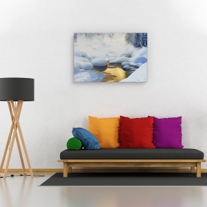 Tablou canvas - Siberia. -37A°C (-35A°F), Peisaj, Zapada, Iarna, Inghetat, 40 x 60 cm - Img 2