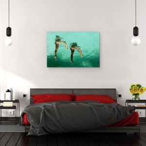 Tablou canvas - Sincronizare, Jakarta, Indonezia, Verde, Picioare, 40 x 60 cm - Img 3
