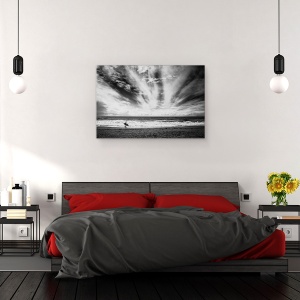 Tablou canvas - Singuratatea Unui Surfer, Tarifa, Spania, 40 x 60 cm - Img 3